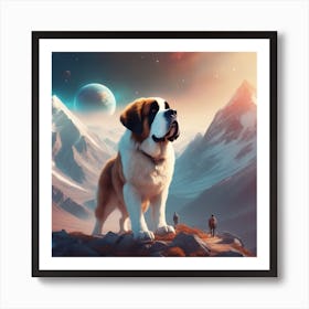 St Bernard 42 Art Print