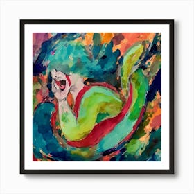 Abstract Mermaid Art Print