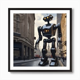 Robot In London 30 Art Print