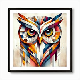 Abstract Owl 1 Art Print