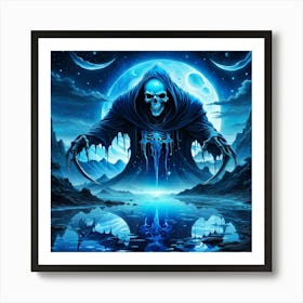 The Blue Reaper Art Print