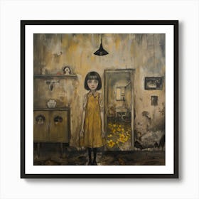 Whispers in the Withered Room. Surrealistic Neo-Expressionism Art Print