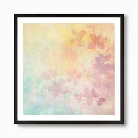 Abstract Background With Flowers 2 Art Print