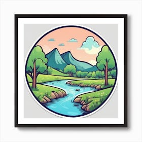 Landscape In The Mountains 7 Art Print