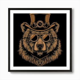 Steampunk Bear 35 Art Print