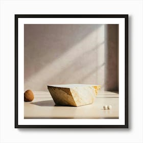 Marble Bowl On A Table Art Print