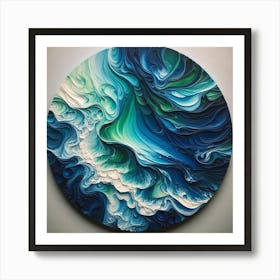 Blue And Green Swirls Art Print