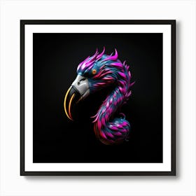 Flamingo Head Poster