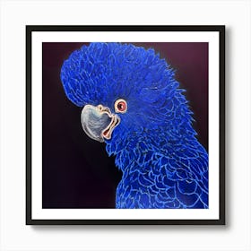 Blue Parrot Art Print