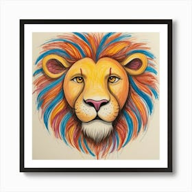 Lion Head 11 Art Print