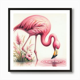 Pink Flamingo 3 Art Print