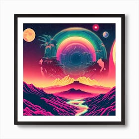 Psychedelic Landscape Art Print