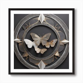 Butterflies In A Circle Art Print