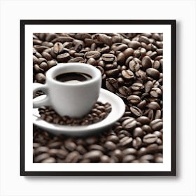 Coffee Beans And Bush Behind Trending On Artstation Sharp Focus Studio Photo Intricate Details (34) Art Print