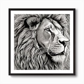 Lion Head 1 Art Print