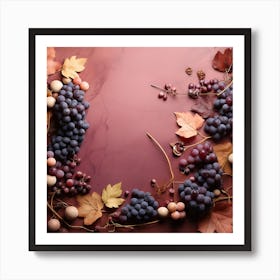 Autumn Leaves And Grapes 7 Affiche