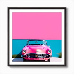 Pink Car 1 Art Print