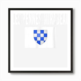 Les Pennes Mirabeau Flag National France Pride Gift Art Print