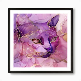 Purple Cat Art Print