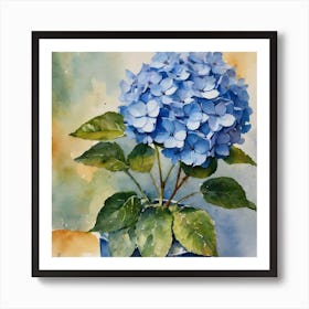 Blue Hydrangea Art Print