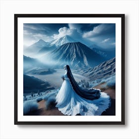 Bride In The Mountains 1 Art Print