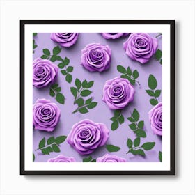 Purple Roses 11 Art Print