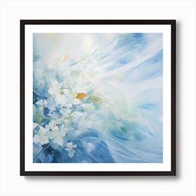 AI Luminous Liaisons: Ethereal Aquascapes Art Print