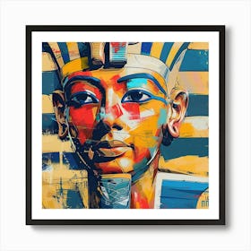 Khufu Pharao Egypt Ancient Oil Painting Art Print