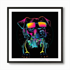 Dj Dog Art Print