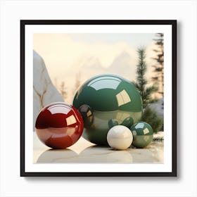 Christmas Ornaments 12 Art Print