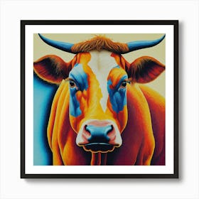 Cow With Blue Eyes Art Print
