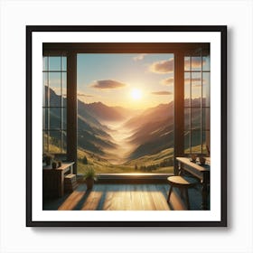 Sunrise From The Window Art Print