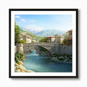 Bridge Over A River 3 Art Print