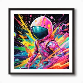 Astronaut Painting 1 Art Print