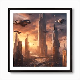 Futuristic Cityscape Art Print