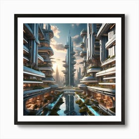 Futuristic City Art Print