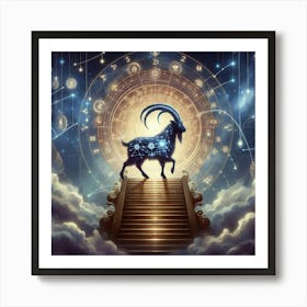 Astrology Goat Art Print