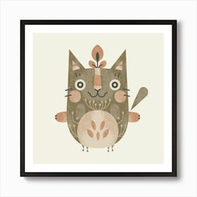 Cute Cat Illustration Art Print