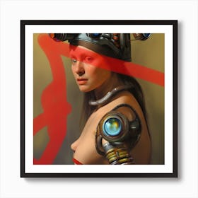 Robot Girl 8 Art Print