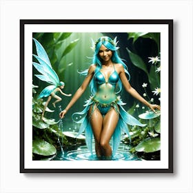 Fairy In The Water Art Print