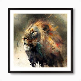 Lion Painting Art Print