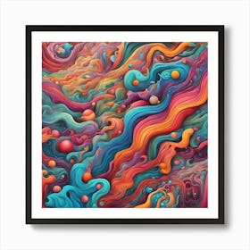 Psychedelic Abstract Painting Art Print