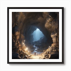 Cave In The Mountains Art Print