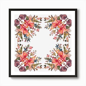 Floral Wreath 21 Art Print