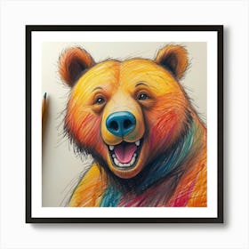 Bear Drawing Art Print