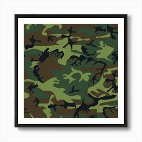 Green Camouflage, Military, Army Art Print