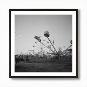 Untitled Photo, Possibly Related To Klamath Falls, Oregon,Carnival Rides At The Circus By Russell Lee Art Print
