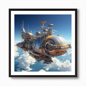 Futuristic Spaceship 17 Art Print