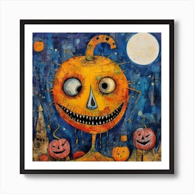 Halloween Pumpkin Art Print