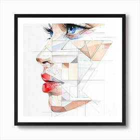 Abstract Portrait Of A Woman 7 Art Print